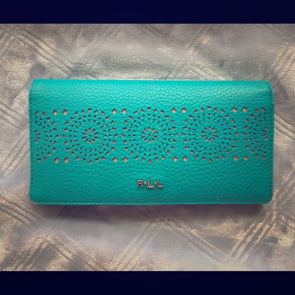 ralph lauren turquoise wallet